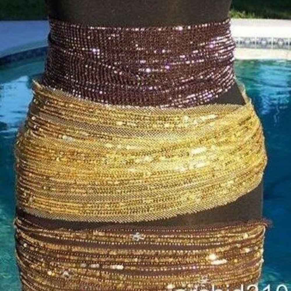 Cache New Sequin Beaded Belt Scarf 4 Colors To Choose From Top Pants NWT